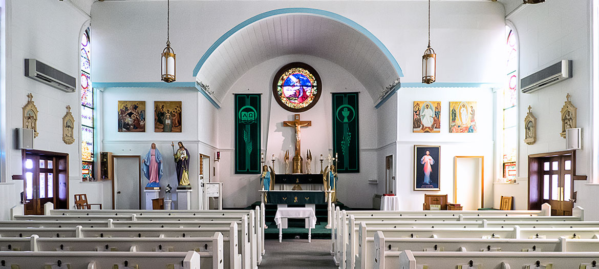 The altar at St. Basil the Great in Coalport, PA