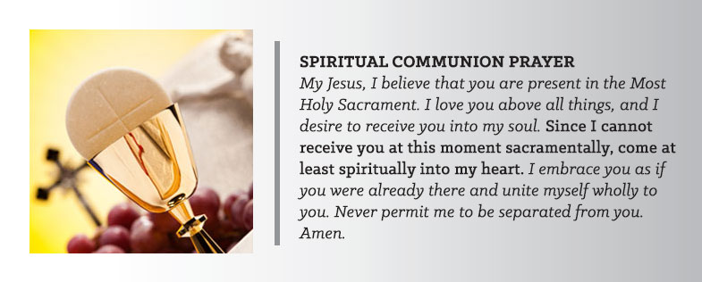 Spiritual Communion Prayer