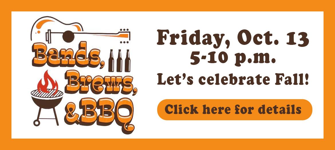 Oct. 13 Bands Brews BBQ
