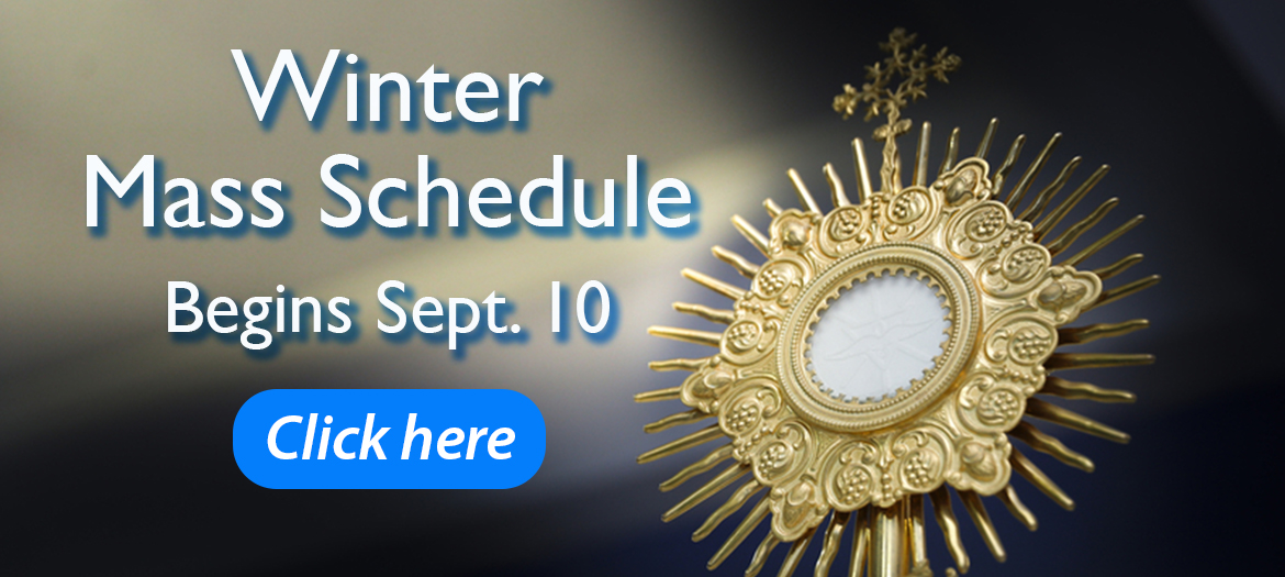 Winter Mass schedule